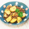 KotoLi☆'s cooksnap of when they made ◆家庭料理の定番里芋のそぼろ煮◆.