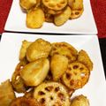 猫のミイヤ's cooksnap of when they made れんこんと里芋のピリ辛炒め.