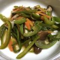 クック8J0LFQ☆'s cooksnap of when they made ピーマンと椎茸のからしポン酢和え.