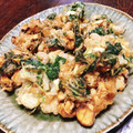 ちゃちゃまる26's cooksnap of when they made さくっと簡単！栗とみつばと海老のかき揚げ.