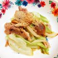 ★ぴよぴよ501★'s cooksnap of when they made 豚こまとキャベツの簡単ポン酢炒め.