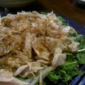 melodyree's cooksnap of when they made チキンと水菜の熱々ドレッシングサラダ.