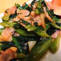 noaさん's cooksnap of when they made シンプルが美味しい春菊のニンニク炒め.