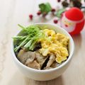 runa10's cooksnap of when they made 豚バラとふわふわ卵の丼☆.