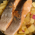 37eeee's cooksnap of when they made ☆鮭とさつま芋きのこの秋の炊き込みご飯☆.