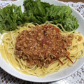 chi−ちゃん's cooksnap of when they made 挽肉とトマトの定番パスタ☆.