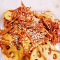 payaちゃん's cooksnap of when they made 作り置き☆レンコンとニンジンのきんぴら.