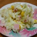 ばく★ちく's cooksnap of when they made キャベツとコーンとハムのマヨネーズサラダ.