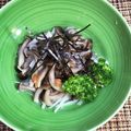 horseland's cooksnap of when they made 梅キノコの和風サラダ.