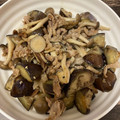 さおりん's cooksnap of when they made なすとしめじと豚肉のめんつゆ簡単炒め.