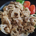 Ｍぱん's cooksnap of when they made 豚こまと厚揚げ・れんこんのオイマヨ炒め.