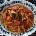 ☆hikonyan☆'s cooksnap of when they made ＊市販のパスタソースナポリタン＊.