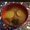 ☆hikonyan☆'s cooksnap of when they made サツマイモとわかめの味噌汁.