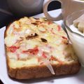 ☆GSSQHY☆'s cooksnap of when they made 〖桜海老で☆おかずなトースト〗.
