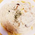 もんだん's cooksnap of when they made お豆腐クリームのカルボナーラ風パスタ.