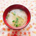 ﾁｲﾁｬﾝﾏﾏ's cooksnap of when they made 大根の葉でほっこり♡あったか味噌汁.
