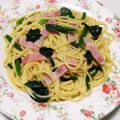 もぐ・ω・くま's cooksnap of when they made 白だしとバターでベーコンほうれん草パスタ.