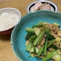 ayayahoney's cooksnap of when they made ピリ辛☆小松菜と豚肉の炒め納豆.
