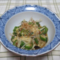 せがわたつゆみ's cooksnap of when they made 簡単♪おくらとえのきの和え物.