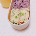 まあまま☆0403's cooksnap of when they made きぬさやとカニカマの卵焼き.