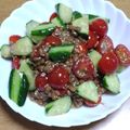 55才のおじさん's cooksnap of when they made 納豆とカラフル野菜のシンプルサラダ.