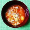 NAOばあさん's cooksnap of when they made 残ったキムチでキムチスープ・中華スープ.