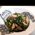 ぷにぷに～mama's cooksnap of when they made ほうれん草としめじの塩さば和え.