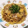 もぐ・ω・くま's cooksnap of when they made 豚肉と舞茸の中華風パスタ♪.