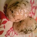 yucca**'s cooksnap of when they made 大葉と塩こんぶのシンプルおにぎり.