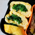 ＊キーツニャン＊'s cooksnap of when they made ほうれん草の卵焼き.