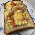 ぴちおさん's cooksnap of when they made 食パンアレンジ！たまご明太トースト♪.