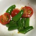 ようさんママ's cooksnap of when they made プチトマトとスナップエンドウのナムル.