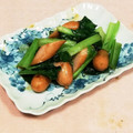 nana_tenjo's cooksnap of when they made あと一品・小松菜とウインナー炒め.