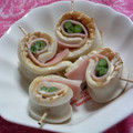 bonbonnier's cooksnap of when they made □ちくわﾊﾑいんげんのくるくるﾏﾖ巻き□.