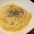 monmon1219's cooksnap of when they made ✿カッテージチーズde濃厚カルボナーラ✿.