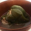 チェリチョコ's cooksnap of when they made 丸ごとピーマンの肉詰めコンソメスープ煮.