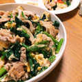 Ｋazu's cooksnap of when they made ほうれん草と豚肉としめじの卵とじ.
