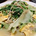 ぷにぷにもみじ's cooksnap of when they made レタス救済 中華風レタスと玉子ひき肉炒め.