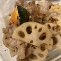 105♡'s cooksnap of when they made カボチャレンコンのハニーマスタード炒め☆.