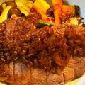 うっち～H's cooksnap of when they made 野菜たっぷり♪ステーキ丼.