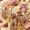 maaaayuu's cooksnap of when they made レンジで簡単☆カルボナーラ風うどん.