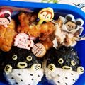 べちぽん's cooksnap of when they made 水族館 ふぐ ペンギン キャラ弁.