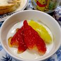 ☆あいちゃん's cooksnap of when they made 朝ごはん！苺 りんご 蜂蜜ヨーグルト.