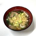 にきけん's cooksnap of when they made お味噌汁に☘️ちょこっとアボカド&揚げ玉.