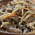 クックT3SU9W☆'s cooksnap of when they made 豚こまとごぼうのごま風味炒め.