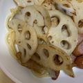 67luna's cooksnap of when they made ベーコンとレンコンのスパゲティ.