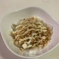 papikun's cooksnap of when they made 新玉ねぎの✿たぬきサラダ.