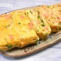 ＠迷子＠'s cooksnap of when they made 絶品！ ハム 玉ねぎピーマンの 玉子焼き.