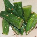 ＊ちゃちゅ＊'s cooksnap of when they made 簡単5分で副菜☆オクラのナムル☆.