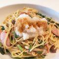 マイク牧's cooksnap of when they made 湯葉と海老と蕪おろしの豆乳クリームパスタ.